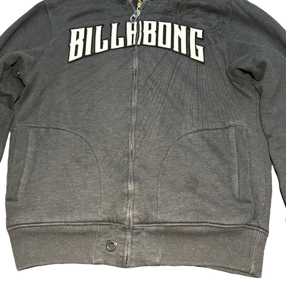 Y2K BILLABONG men's grey and black graphic thick layered jacket, size XL. - Picture 3 of 7